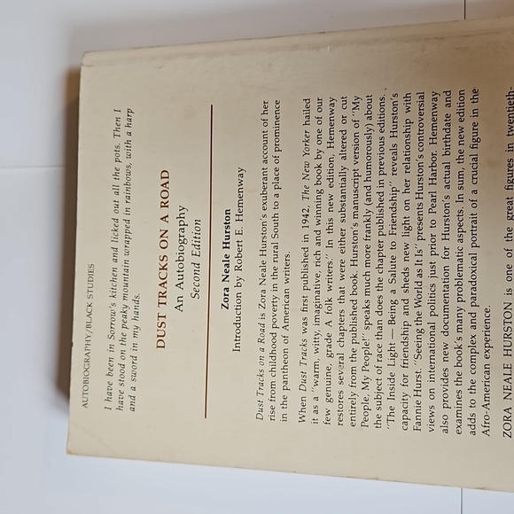 Zora Neale Hurston "Dust Tracks on a Road" An Autobiography 1984 Book - Picture 2 of 6
